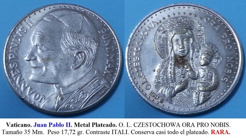 Médaille jean paul métal - jean-paul, ii
