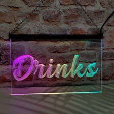 Enseigne lumineuse néon LED pour bar Happy Hour à boissons avec effet fluide ...