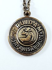 PORTE-CLES - JUS de FRUITS FRUIDAM - Pièce Empire Français 1862 - Métal 1960s -