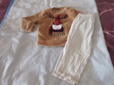 pyjama 3 ans:pantalon ,haut fourrure in extenso à motif renne