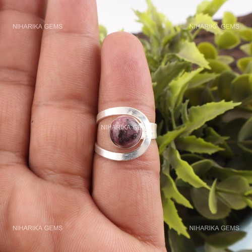 925 argent noir rond rhodonite - 925,
