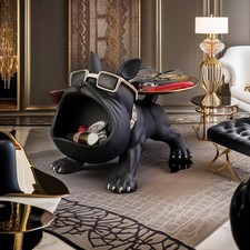 Plateau de rangement noir et or | Structure design maison | Décoration chien