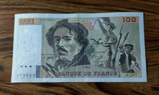 Billet 100 Frs Delacroix 1993 A 1 euro !