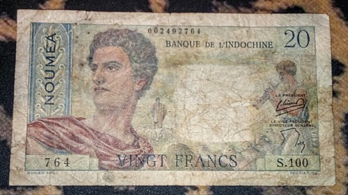 Billet francs nouméa - billet,