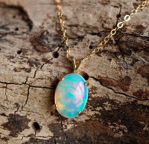 Collier opale feu - collier,