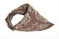 Collier bandana tissu marron Doogy Gamme Plage taille 25 à 33 cm