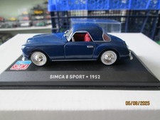 SIMCA 8 SPORT DE 1952 . 1/43 . ALTAYA . BOITE VITRINE