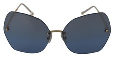 Lunettes Dolce & Gabbana DG2204 Verre Bleu Monture Métallique Dorée RRP 450USD