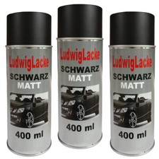 Noir Mat 3 Bombes De Peinture Automobile De 400Ml Ludwiglacke