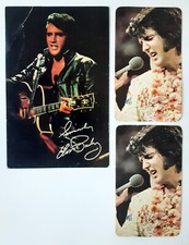 AUTHENTIQUE CARTE POSTALE ELVIS PRESLEY RCA 1969 + 2 MINI CALENDRIERS RCA 1974