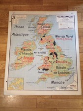 ANCIEN CARTE VIDAL LABLACHE-28 ÎLES BRITANNIQUES-Armand COLIN