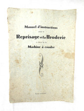 Manuel d'instructions pour le reprisage et la broderie à la machine à coudre