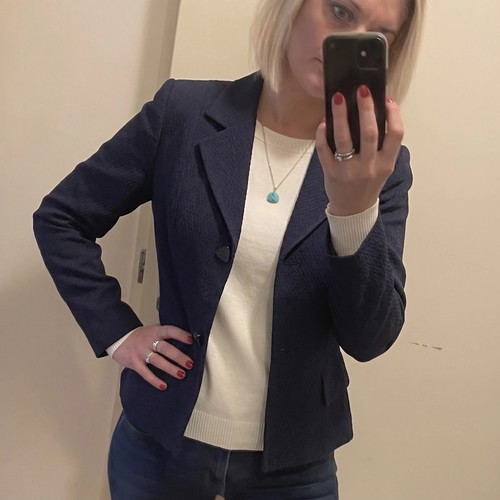 Veste blazer vintage gaufré - veste,