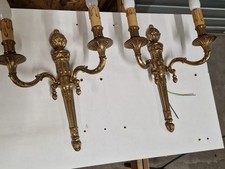 Paire d'appliques en bronze doré Style Louis XV - Ancien.