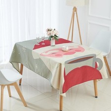Nappe étanche en lin crypté pour usage domestique, dimensions : 140 x 140 cm
