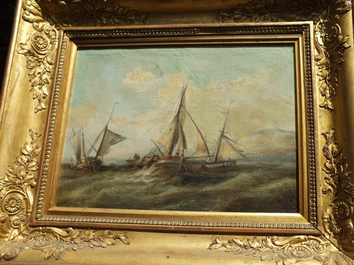 Tableau huile toile - huile, marine