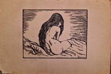 Belle Gravure Art Femme Nue De Dos Pierre Dufour Signée