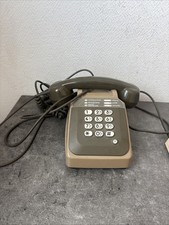 Ancien TELEPHONE VINTAGE A TOUCHES SOCOTEL S63 BICOLOR / ANNÉES 80