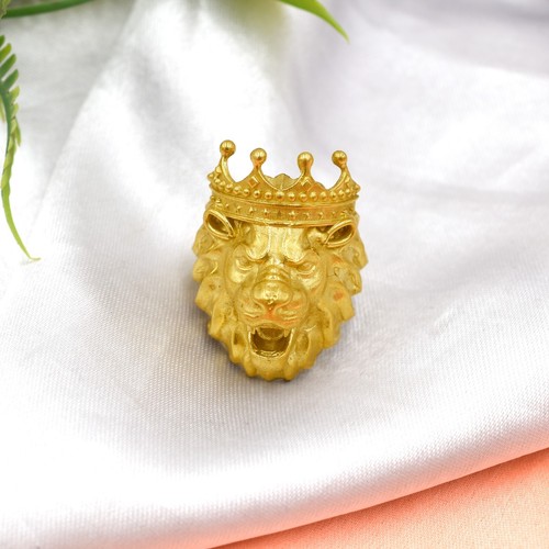 King forêt lion anneau or - lion,
