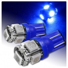 2 AMPOULES LED BLEU T10