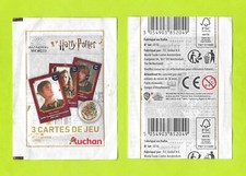1 pochette de 3 cartes + 1 vignette - Auchan - Harry Potter