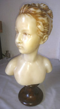 Ancien grande sculpture buste - ancien,