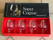 Coffret de 4 verres en Cristal D' Arques /  Super Cognac 77 cl / Excellent état