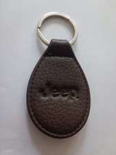 Porte-clés Cuir Automobile Logo JEEP sans pub Garage Keychain vintage 80'
