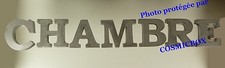 Lettres en zinc CHAMBRE plaque