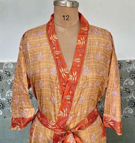 Robe longue kimono soie - kimono, en
