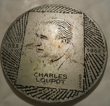 MÉDAILLE CHARLES LOUPOT AFFICHISTE 68mm graphiste oscar de la publicité