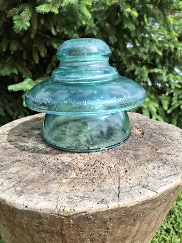 Ancien gros isolateur verre - gros,