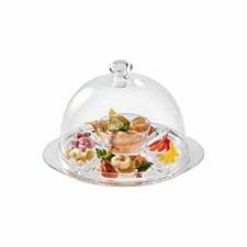Plat À Gâteau Antipasti En Verre Multi-Usage Avec Cloche
