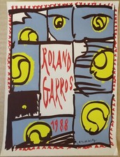 ALECHINSKY PIERRE affiche originale lithographie 1988