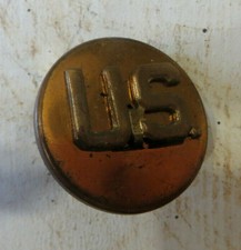 Disque de col, collar patch, monogramme U.S., à identifier. Original. WW.2.