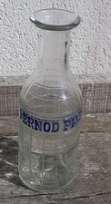 PERNOD FILS ANCIENNE CARAFE PUBLICITAIRE LETTRAGE EN RELIEF BLEU 