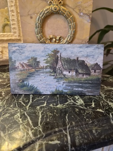 Tableau huile sur panneau - tableau,