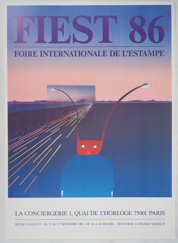 Affiche art m folon - [affiche,