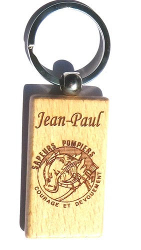 Superbe porte clefs - porte, bois