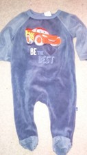 PYJAMA BLEU MARINE DISNEY EN VELOURS BEBE GARCON CARS QUEEN  3 MOIS IDEE CADEAU 