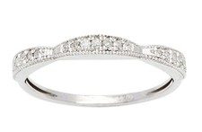 10k or Blanc 1/5ct Contourné