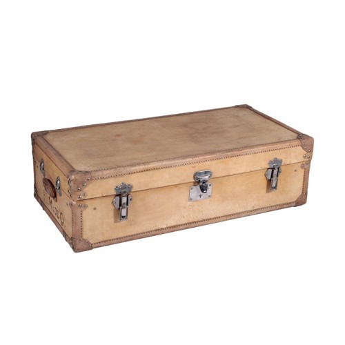 Malle vintage depart cuir - au,