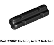 Lego 4x 32062 Black Technic