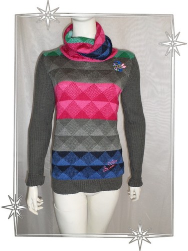 Superbe pull long gris - c,
