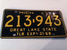 1967 michigan license plate