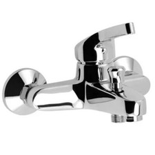 Mitigeur de bain douche chromé avec limiteur de débit robinet de baignoire mono