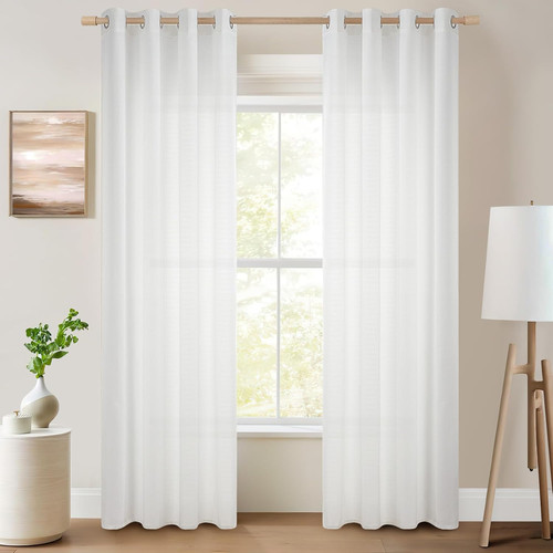 Rideaux voile lin 140x245 - voile, en