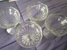 vintage Lot de 4 COUPE A GLACE