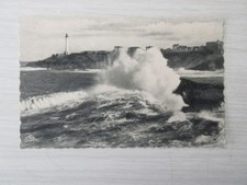 CP CARTE POSTALE PYRENEES ATLANTIQUES BIARRITZ EFFET de VAGUES Le PHARE - Vierge