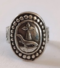 Rare Ancienne Bague Régionale Kelt Breiz Bretagne Argent Massif  Poinçons